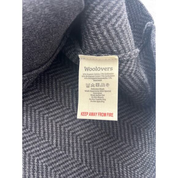 Woolovers Organic Cotton Cashmere Blend Button Chevron Vest Mens Size XL Gray - Picture 5 of 7